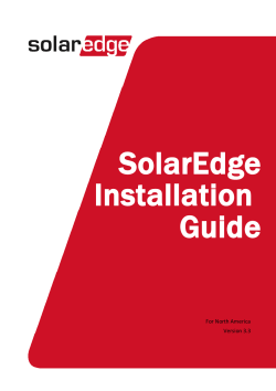 SolarEdge Single and Three Phase Inverter Installation Guide