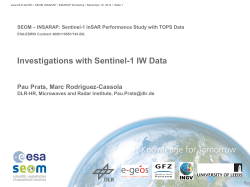 Investigations with Sentinel-1 IW data