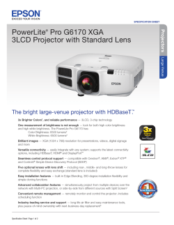 PowerLite Pro G6170 Product Brochure