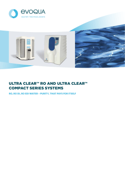 Ultra Clear™ ro and Ultra Clear™ CompaCt series