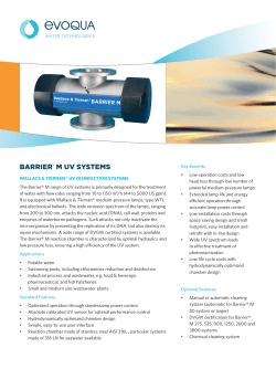 BARRIER® M UV SYSTEMS