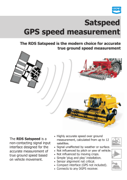 Satspeed GPS speed measurement