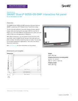SMART Board 8055i-G5-SMP interactive flat panel specifications