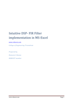 DSP_FIR Filter implementation in Excel