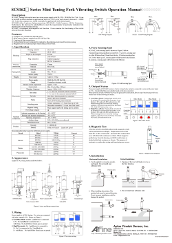 SCS162X Sanitary Mini Tuning Fork Level Switch Operation Manual
