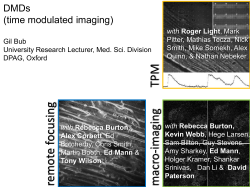 New approaches to high speed high resolution imaging