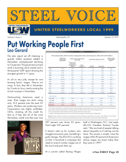 Put Working People First