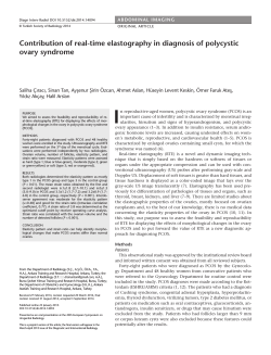 Contribution of real-time elastography in diagnosis of polycystic