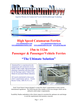 High Speed Catamaran Ferries 15m to 112m