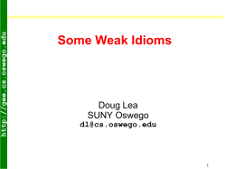 Some Weak Idioms