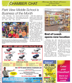Park View Middle School is Business of the Month