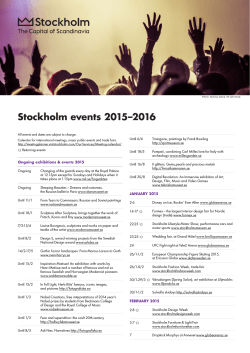 Stockholm events 2015–2016