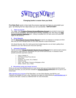 Switch Kit - First State Bank