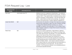 FOIA Request Log