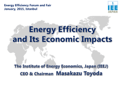 1 Energy Efficiency Forum and Fair January, 2015, Istanbul