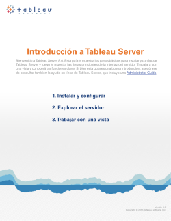 Introducción a Tableau Server