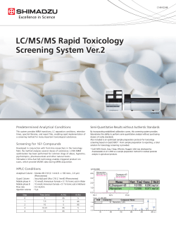 C146-E224B LC/MS/MS Rapid Toxicology Screening