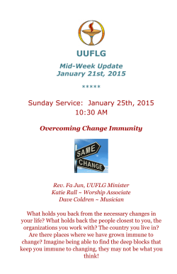 Midweek Update - Unitarian Universalist Fellowship of Los Gatos
