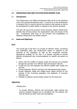 5.0 INFRASTRUCTURE AND UTILITIES DEVELOPMENT PLAN