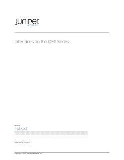 Interfaces on the QFX Series