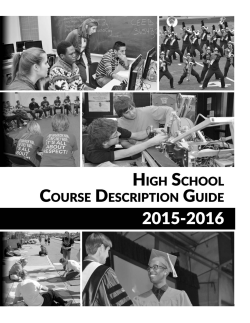 HS Course Description Book - Westerville City School District
