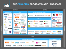The Canadian Programmatic Landscape