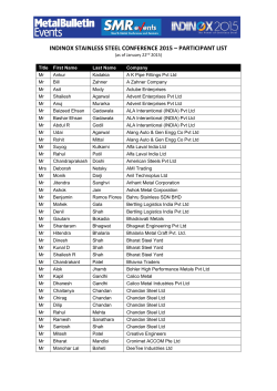 See who is attending the INDINOX Stainless Steel