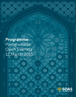 Postgraduate Open Evening Programme