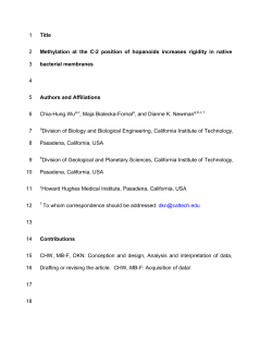 ACCEPTED MANUSCRIPT Methylation at the C