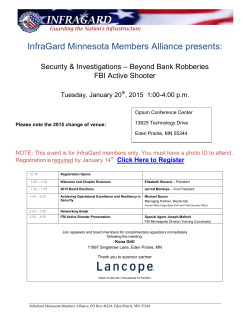 InfraGard Minnesota Members Alliance presents: