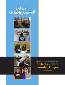 2014 SciTechsperience Internship Program Report