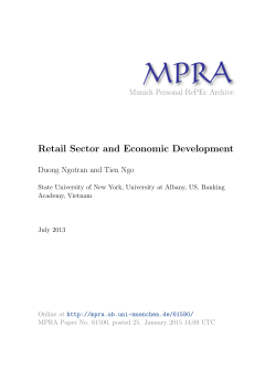 Retail Sector and Economic Development