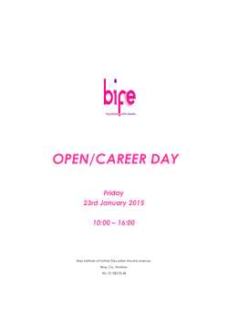 OPEN/CAREER DAY - Bray Institute of Further Education