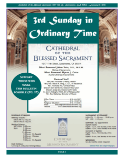 3rd Sunday in Ordinary Time - Cathedral of the Blessed Sacrament