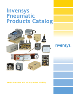 Invensys Pneumatic Products Catalog