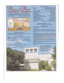Weekly Bulletin - Prince of Peace Catholic Church