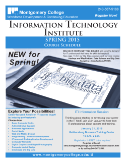 ITI Brochure - Montgomery College