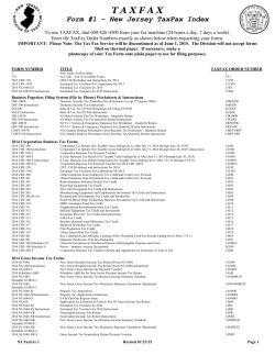 NJ TaxFax - State of New Jersey