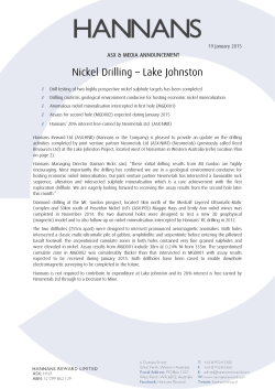 Nickel Drilling – Lake Johnston