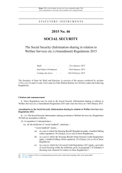 The Social Security (Information