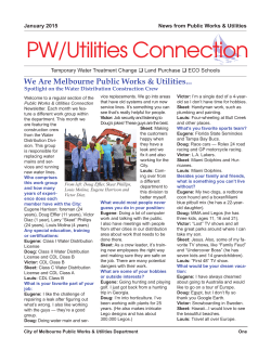 PW/Utilities Connection - City of Melbourne, Florida