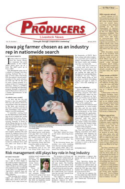 Iowa pig farmer chosen as an industry rep in nationwide search