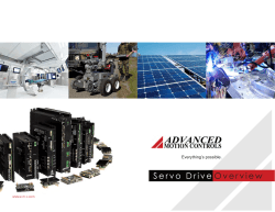 Overview Servo Drive - Advanced Motion Controls