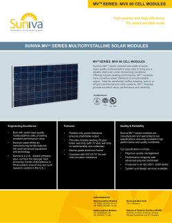suniva mvtm series multicrystalline solar modules