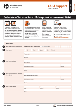 Estimate of income for child support assessment