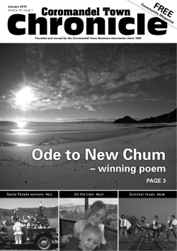 PDF now  - Coromandel Town Chronicle