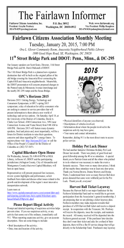 January 2015 Fairlawn Informer Newsletter