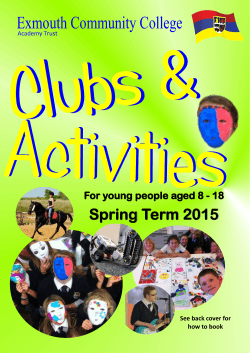 Full brochure SPRING 15 - Exmouth Community College
