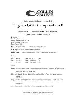 English 1302: Composition II