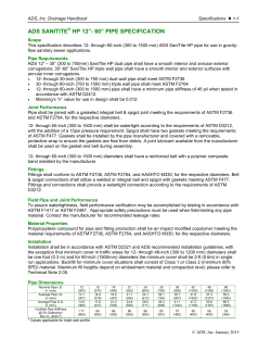 ADS SANITITE® HP 12”- 30” PIPE SPECIFICATION